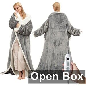 GarveeHome Wearable Heated Blanket with Foot Pocket & Sleeves